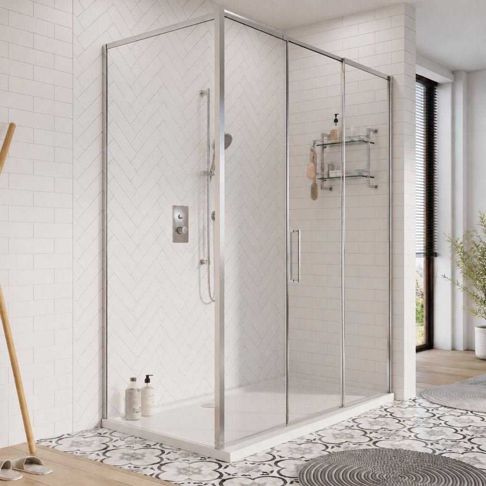 Sana Chrome Shower Side Panel