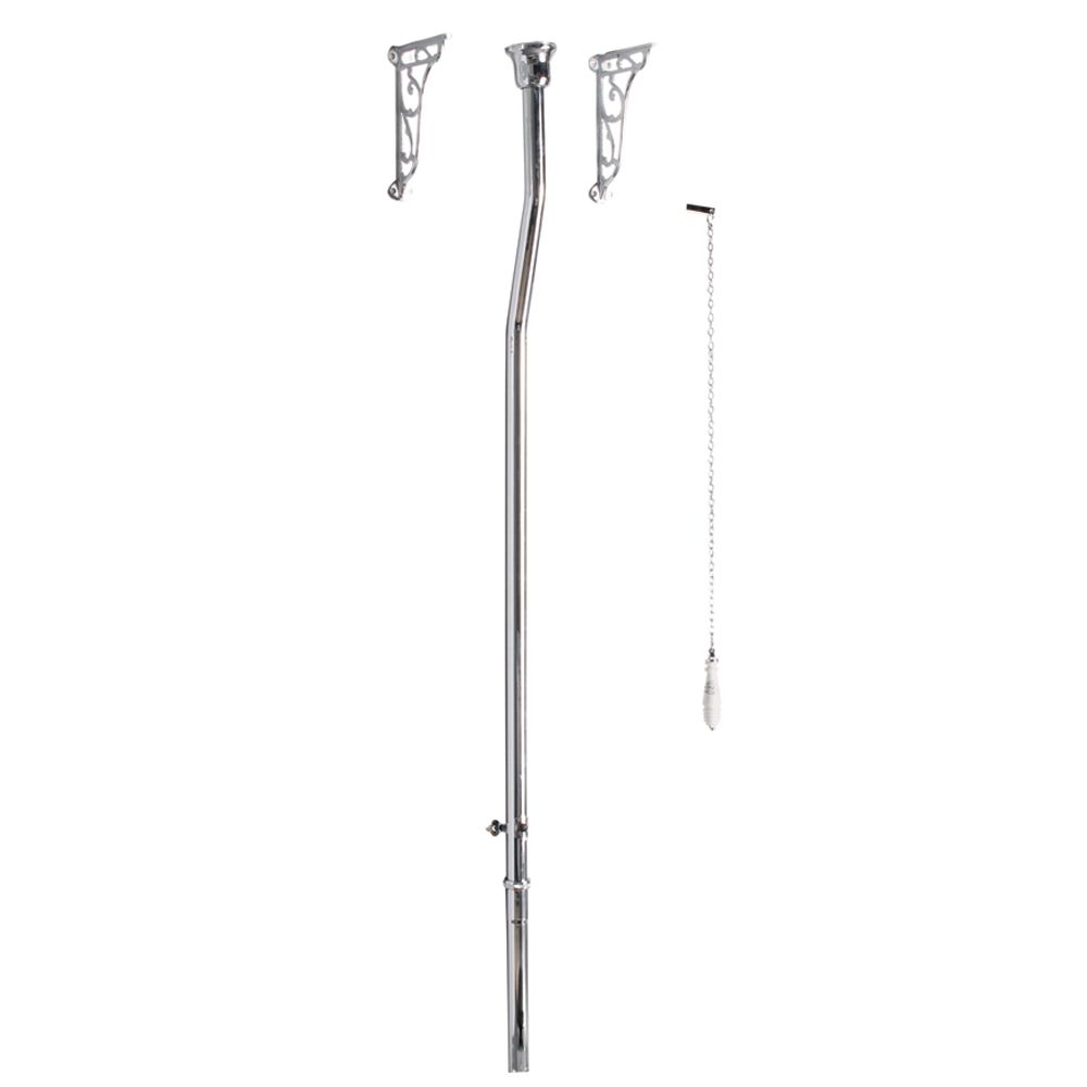 Chrome High Level Traditional Toilet Pipe Pack