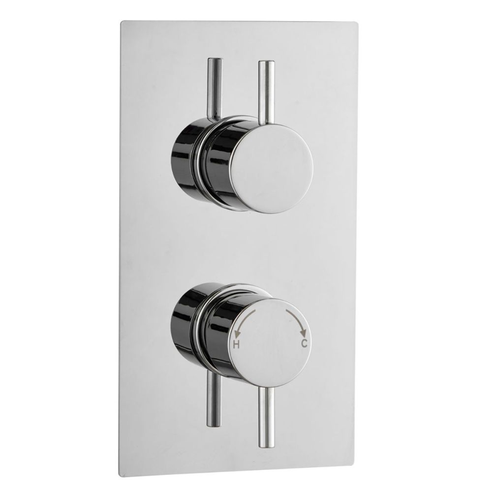 Round Concealed Shower Valve - Single Outlet Chrome