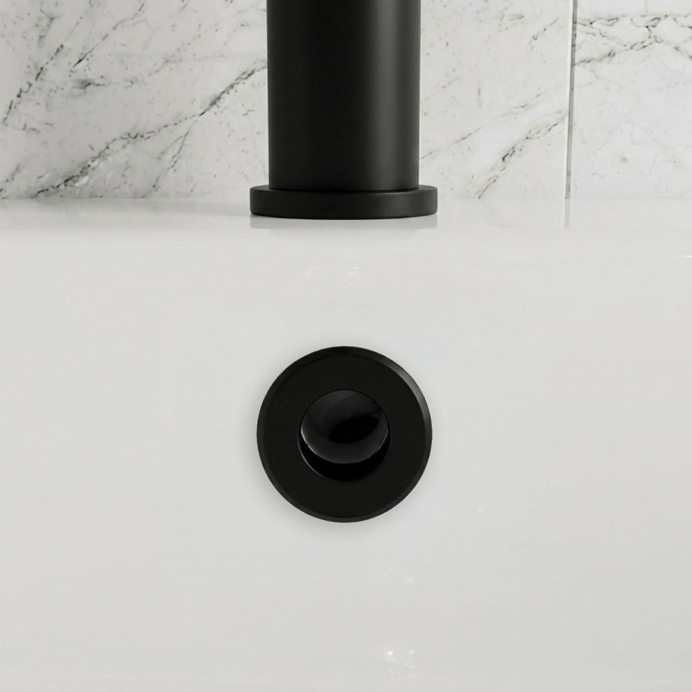 Black Round Basin Overflow Cover