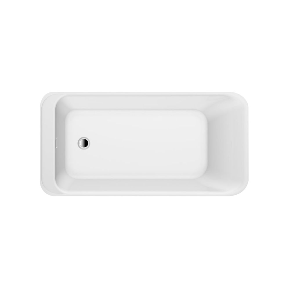 Cut out image showing the above view of the Chardon White Freestanding Acrylic Bath 1600x800mm