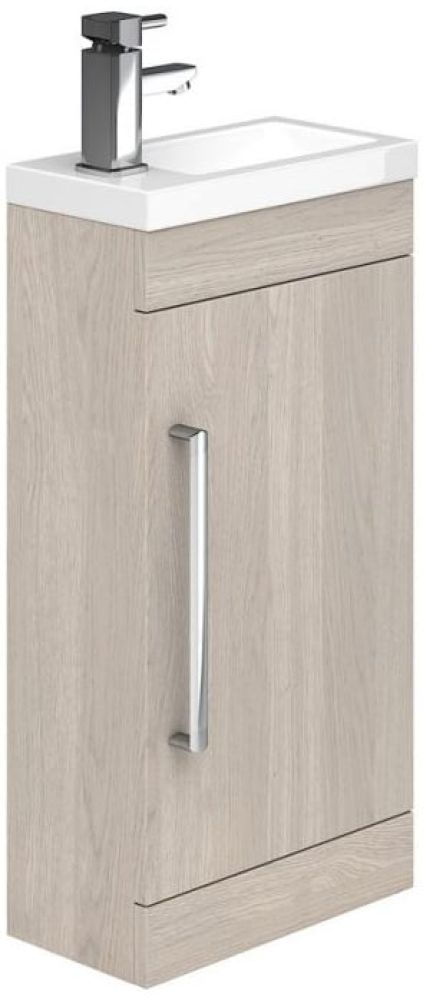 Nante Light Elm Floor Standing Cloakroom Vanity Unit