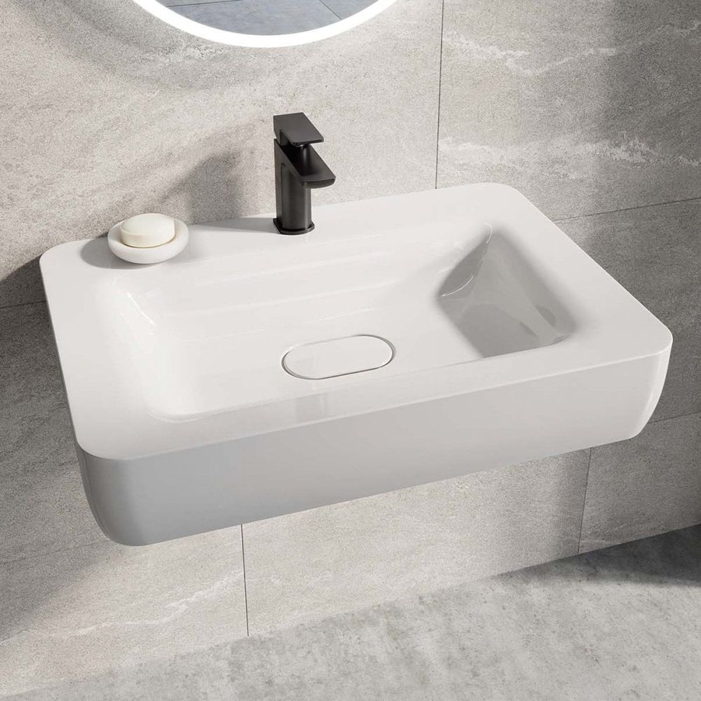 Micheli Gloss White Wall Hung Basin 700mm