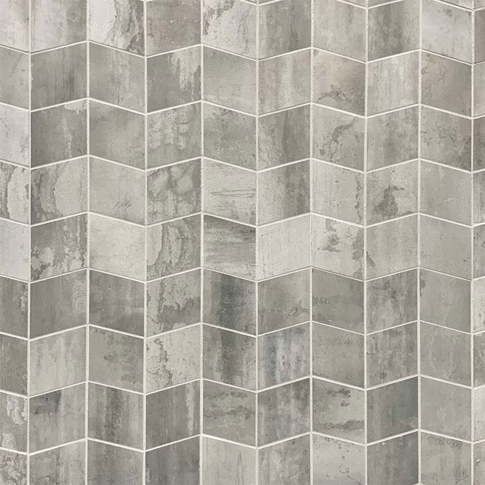 Enola Silver Matt Mosaic Porcelain Tile - 290x290mm