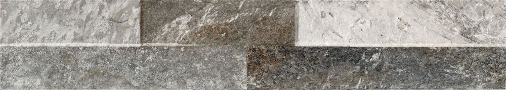 Odessa Grey Brick Effect Porcelain Tile 80x442mm