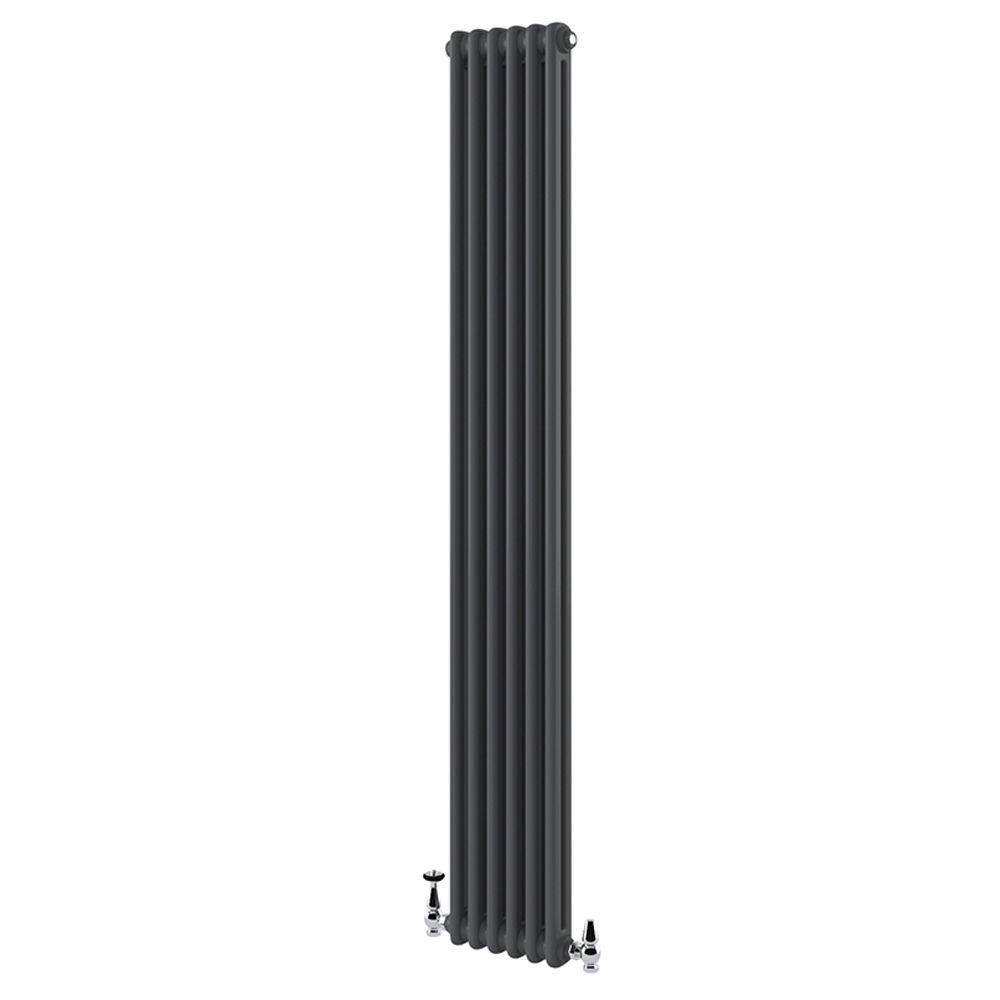 Upton Grey Double Vertical Column Radiator 1800x290mm