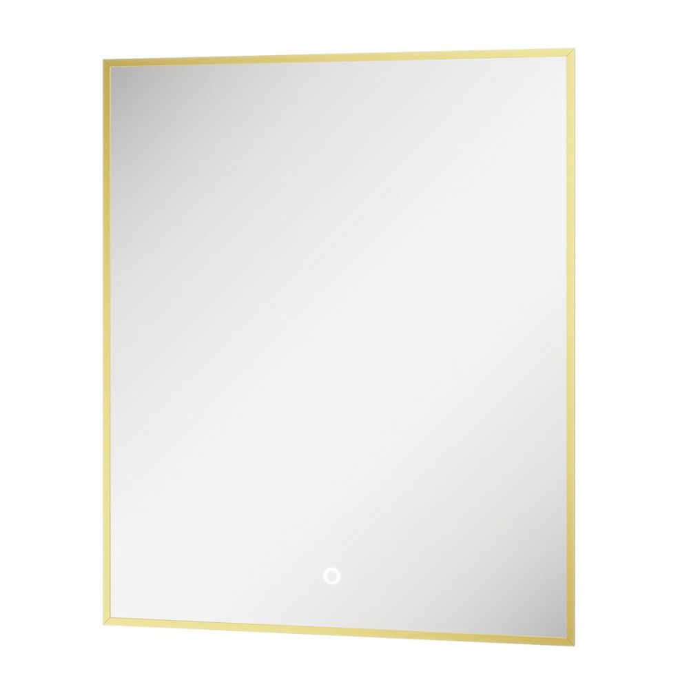 Rione Gold Rectangular Backlit LED Heated Mirror 450x725mm