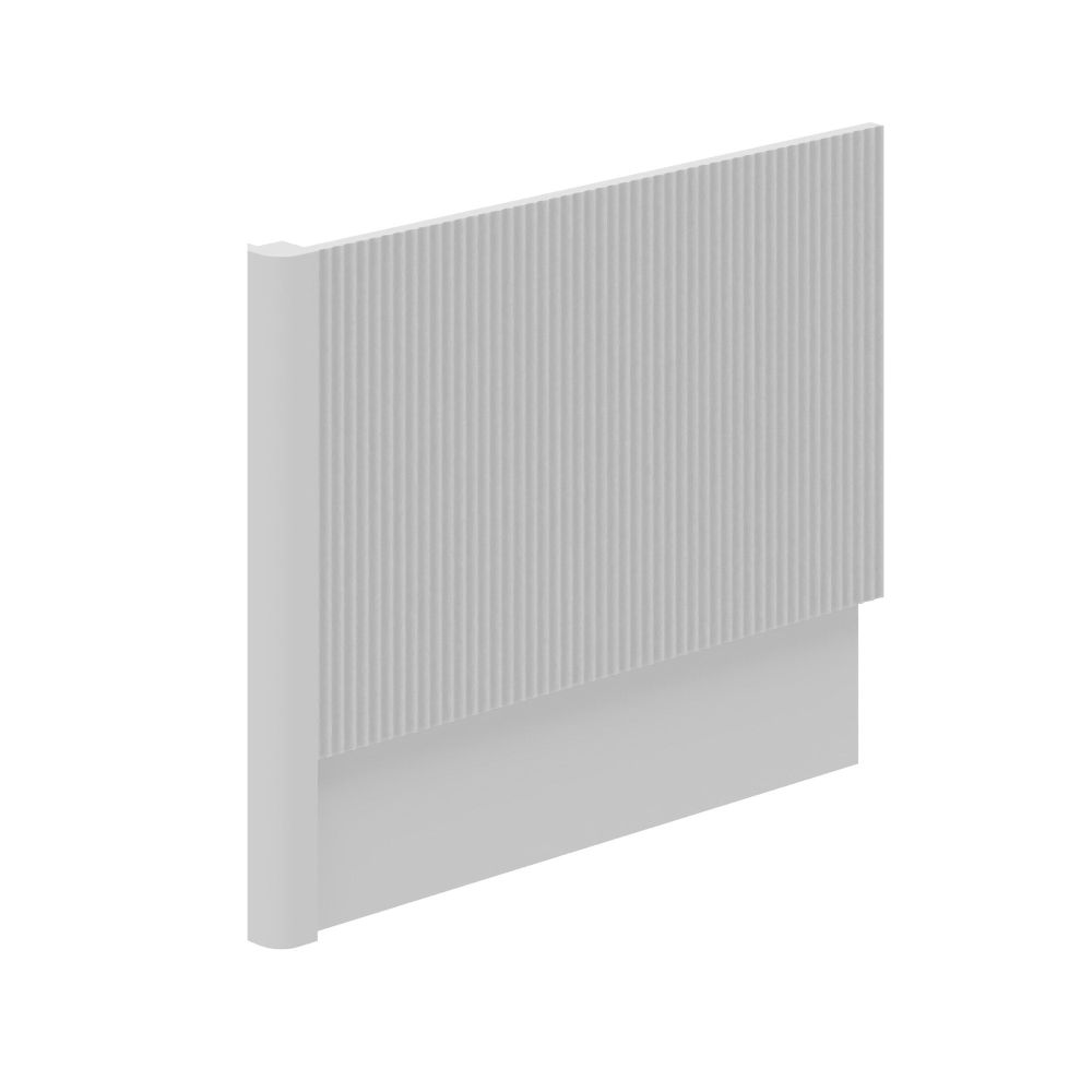 Soar Matt White Ribbed End Bath Panel & Corner Post - 800mm