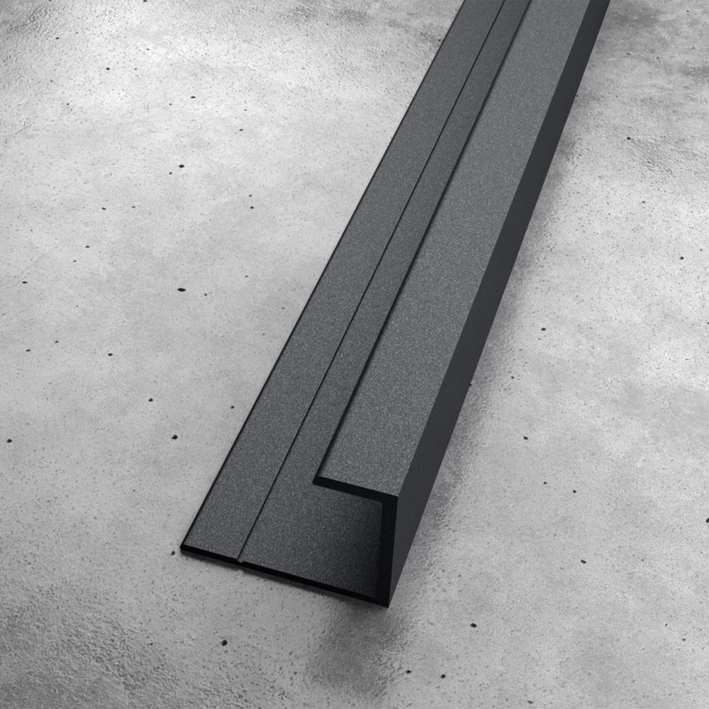 Nuova Anthracite Shower Wall Panel End Cap 11.5mm