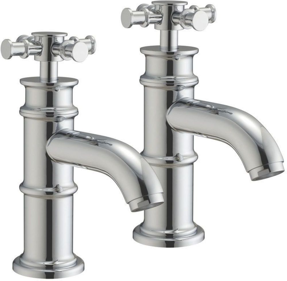 Butler Chrome Pair of Bath Pillar Taps