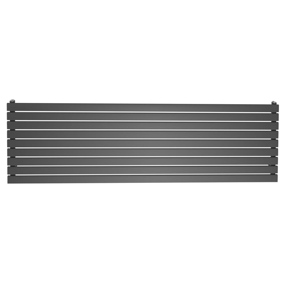 Perth Grey Single Horizontal Flat Panel Radiator 610x1800mm