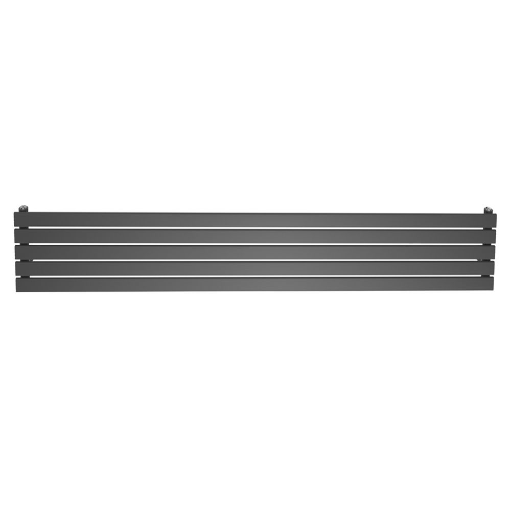 Perth Grey Single Horizontal Flat Panel Radiator 340x1800mm