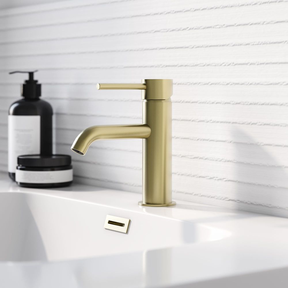 Elora Elora Brushed Gold Basin Mixer Tap