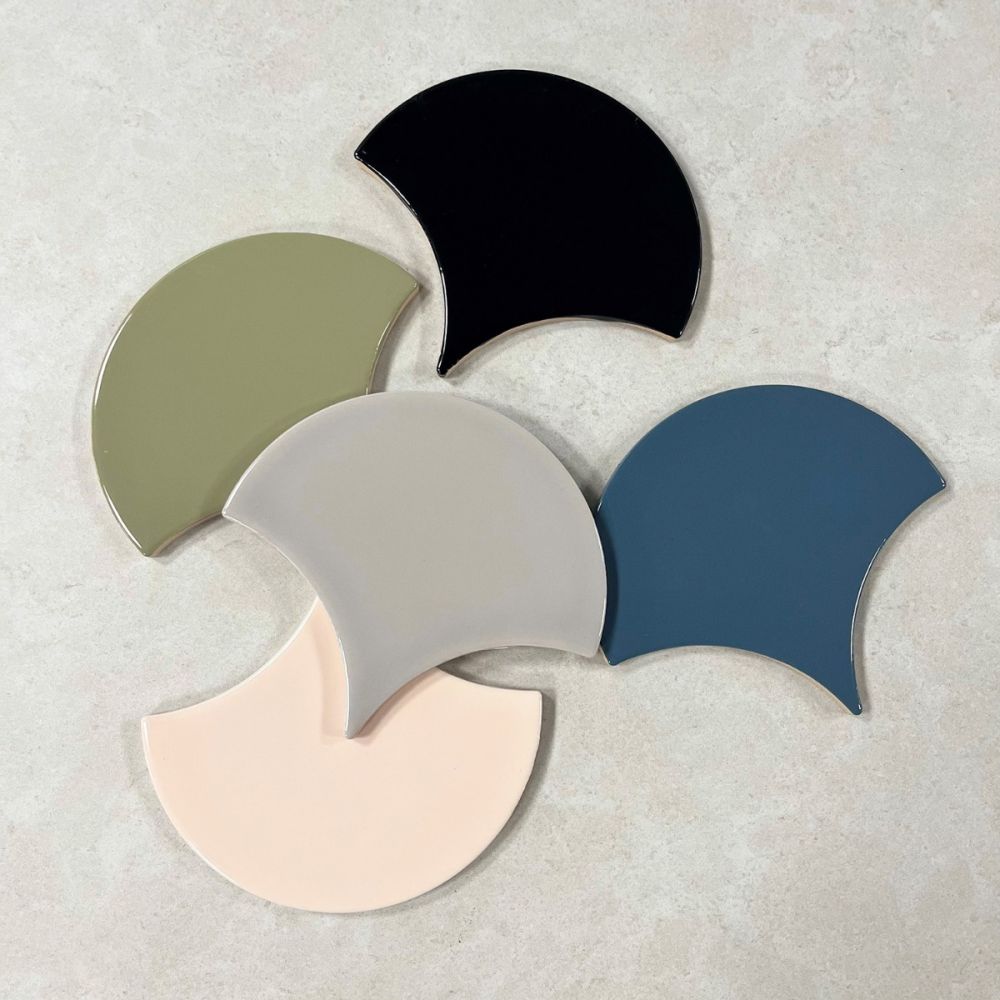 Pescara Ceramic Ocean Fan Tile 150x134mm