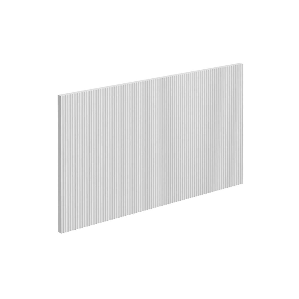 Liora Ribbed Matt White End Bath Panel & Corner Post