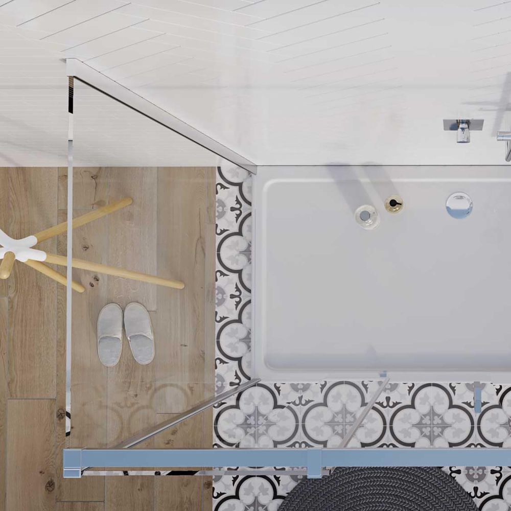 Sana Chrome Shower Side Panel
