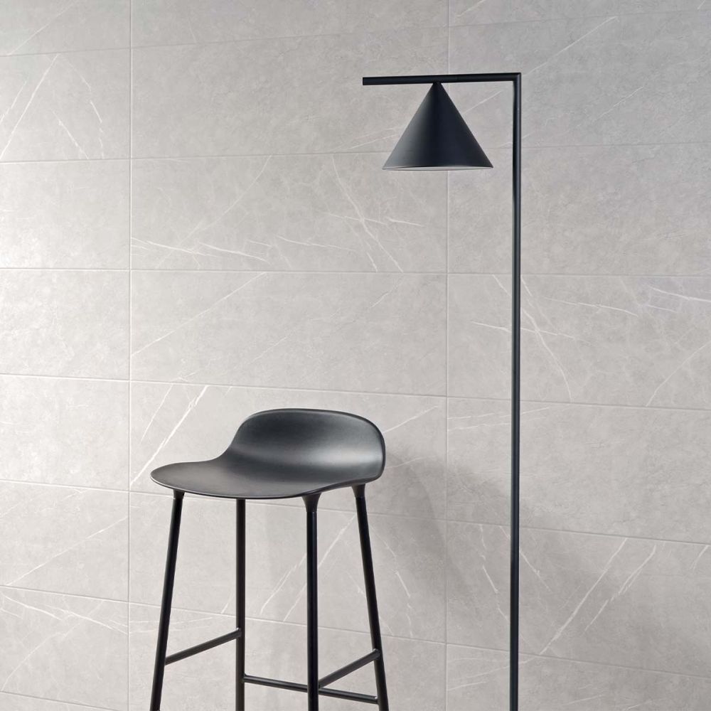 Arcadia Light Grey Matt Ceramic Tile 300x900mm