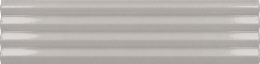 Accordion Ribbed Grey Matt Ceramic Brick Tile 200x50mm
