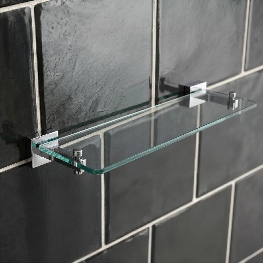 Quad Chrome Single Glass Shelf