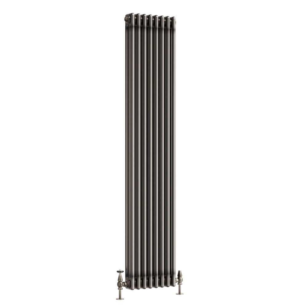 Clement Raw Metal Triple Vertical Column Radiator - 1800x380mm