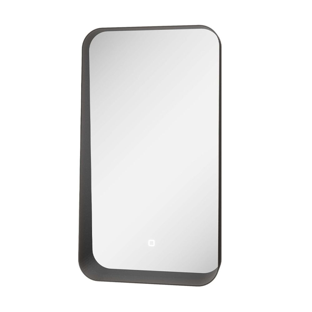 Maine Black Framed Backlit LED Heated Bathroom Mirror 500x900mm