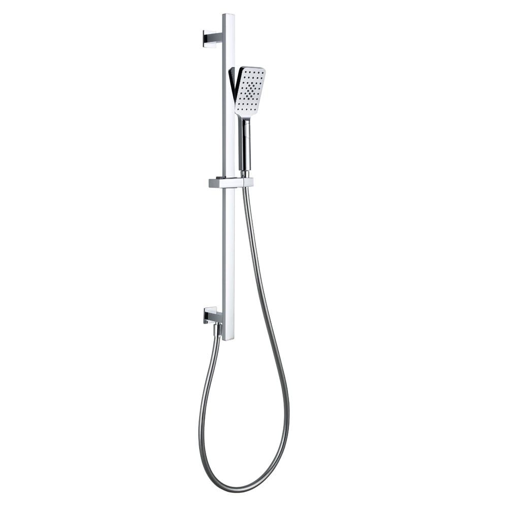 square shower with slide rail kit.