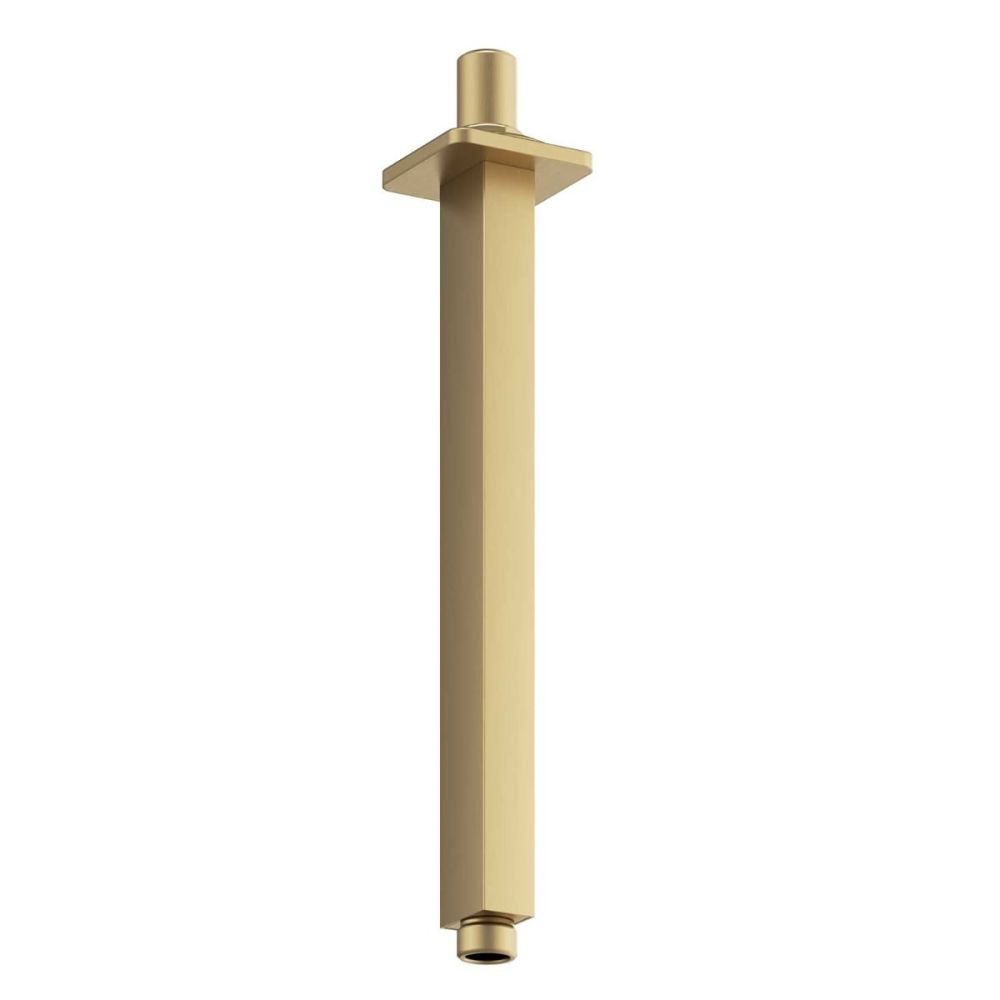 Zena Brushed Gold Square Shower Ceiling Arm 250mm