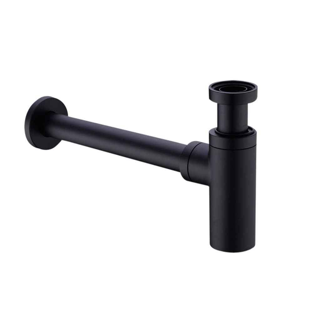 Round Matt Black Bottle Trap