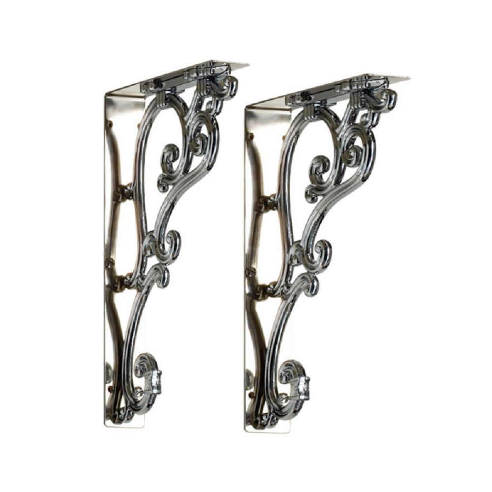 Burlington Chrome Medium Ornate Brackets