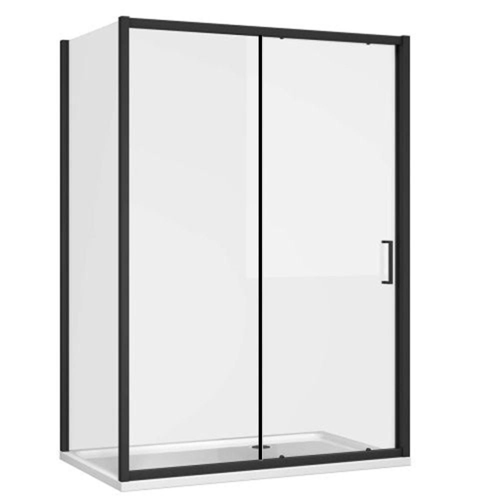 Fabio Black Shower Side Panel 700mm
