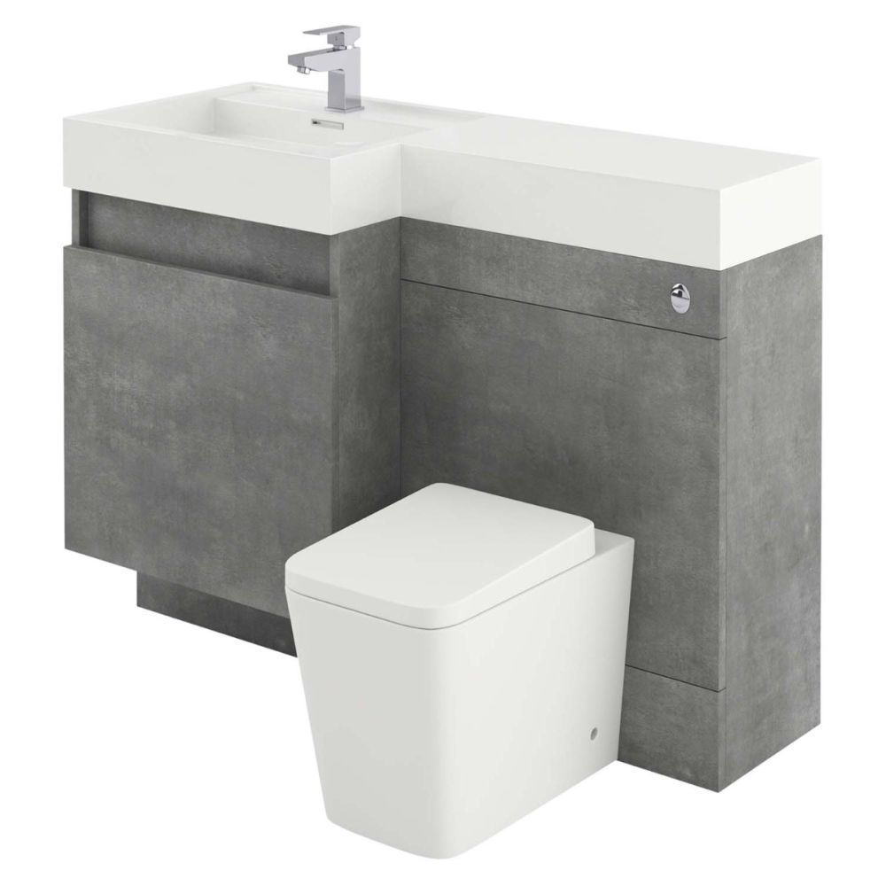 Summers Concrete Left Hand Combination Vanity Basin and WC Unit 1200mm
