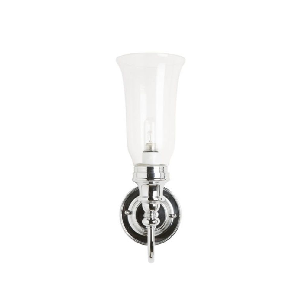 Burlington Ornate Light with Chrome Base & Vase Clear Glass Shade