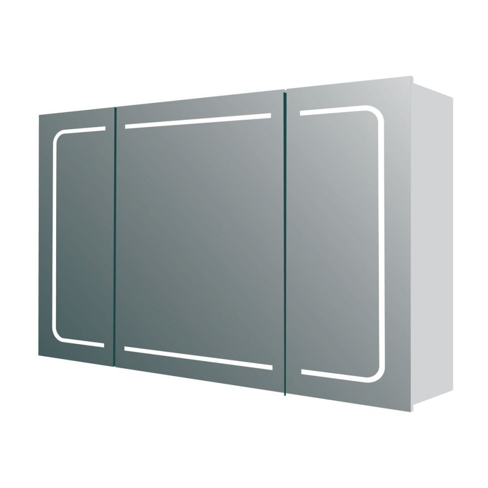 Manor Triple Door Illuminated LED bathroom Mirrored Wall Cabinet 860x630mm