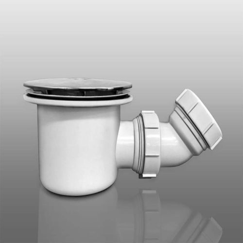 90mm Fast Flow Chrome Shower Trap Shower Waste