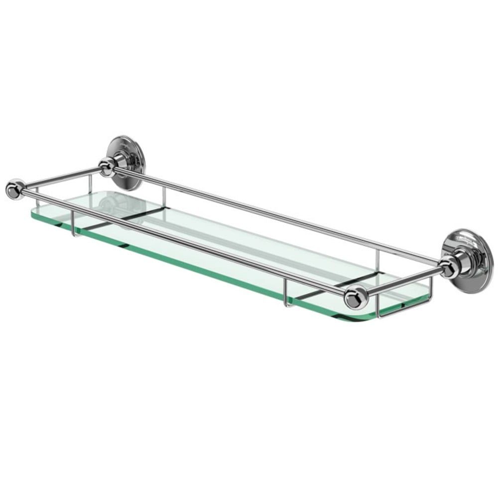 Burlington Chrome Glass Shelf with Railing