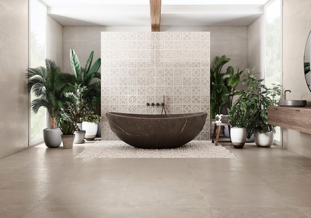 Reno Avra Marfil Textured Ceramic Tile 1200x400mm