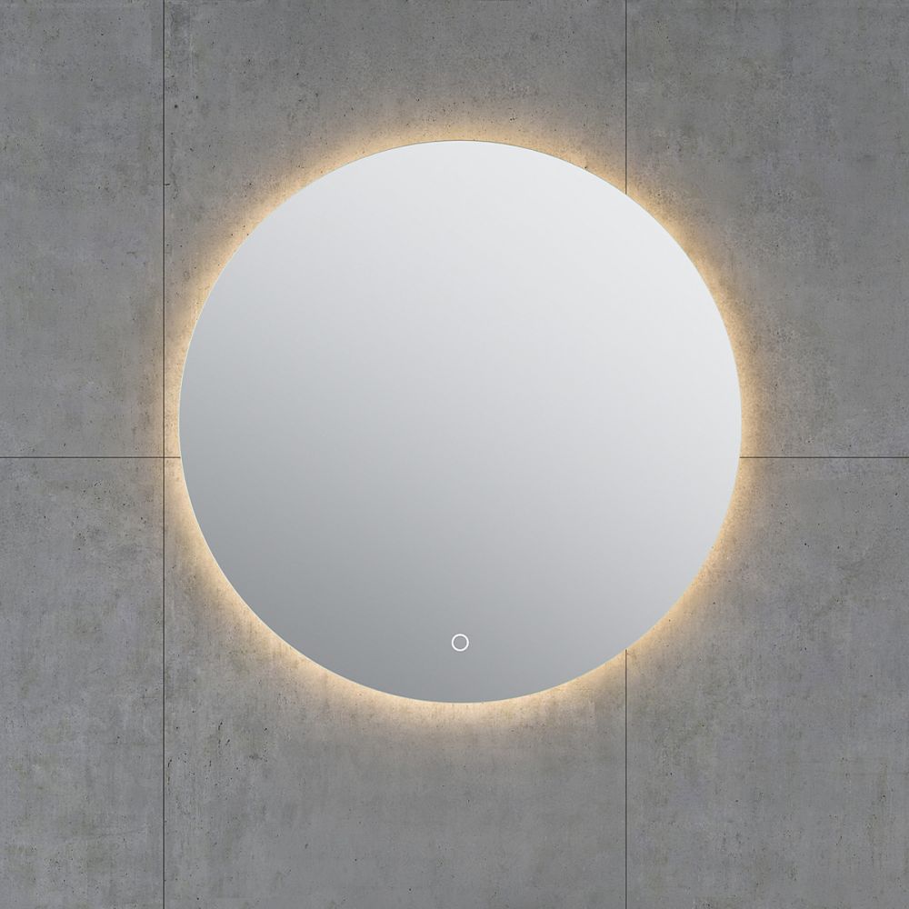 Felix Round Circle Backlit LED Heated Bathroom Mirror 600x600mm