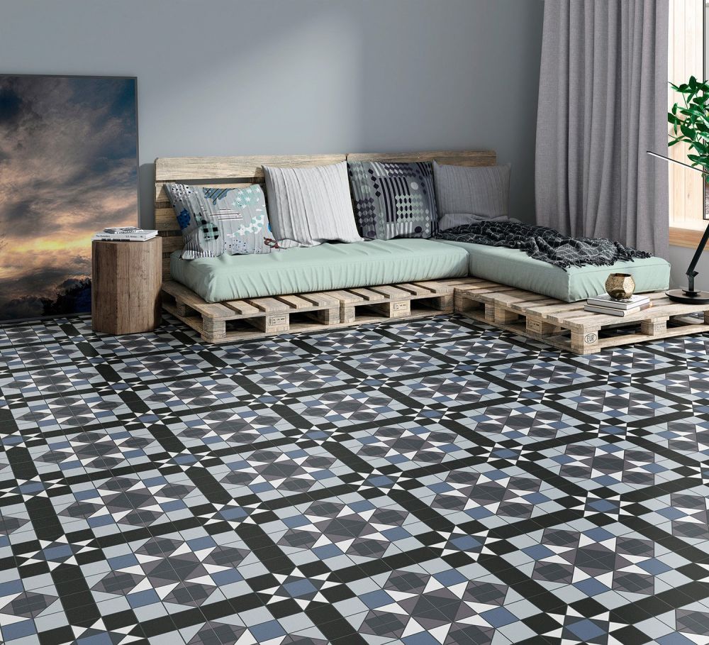 Vincent Azul Matt Ceramic Tile 450x450mm