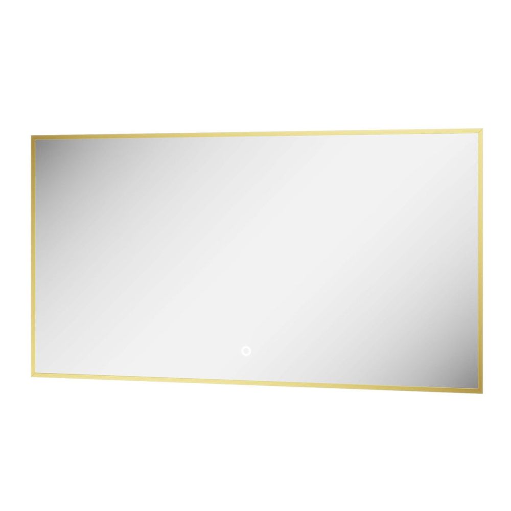 Rione Gold Rectangular Backlit LED Heated Mirror 1200x550mm