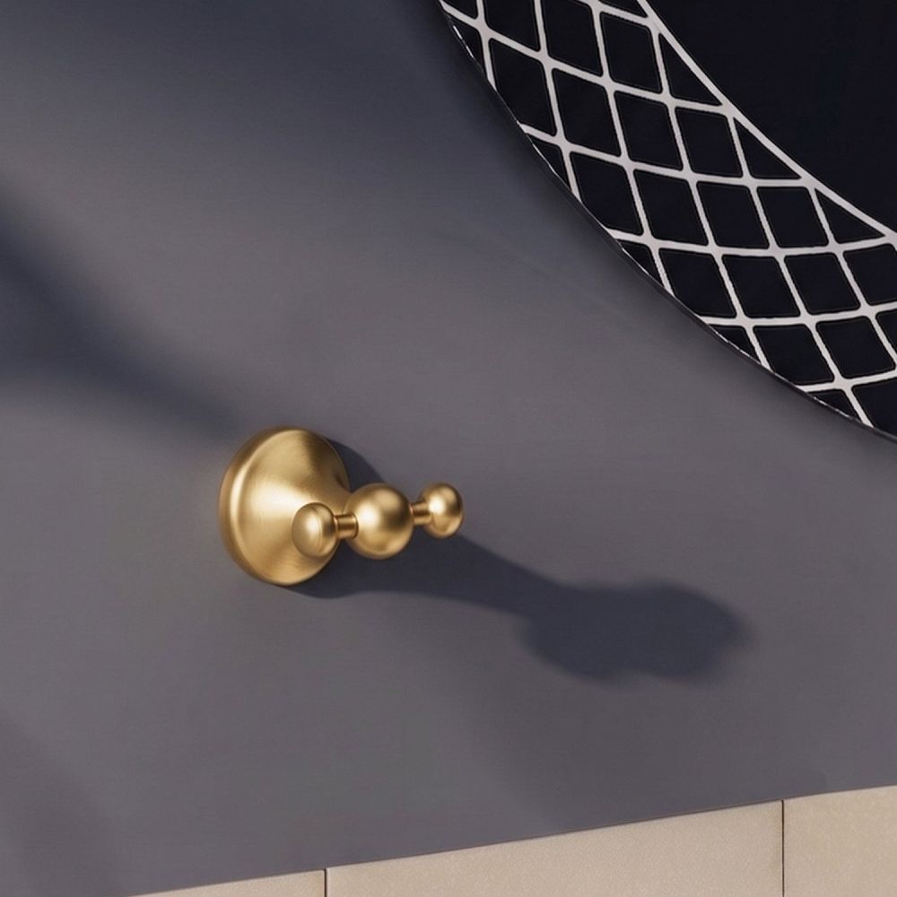 Warwick Brushed Gold Traditional Double Robe Hook