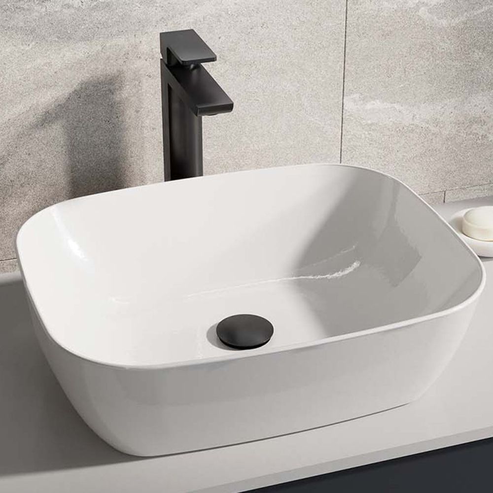 Zena Matt Black Tall Basin Mixer Tap