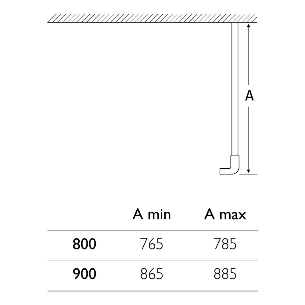 Taylor Black Shower Side Panel Spec Drawing