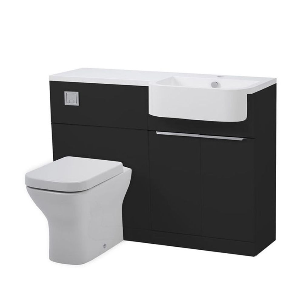 Tavistock Match Gloss Clay Right Hand Combination Vanity Basin & WC Unit 1000mm