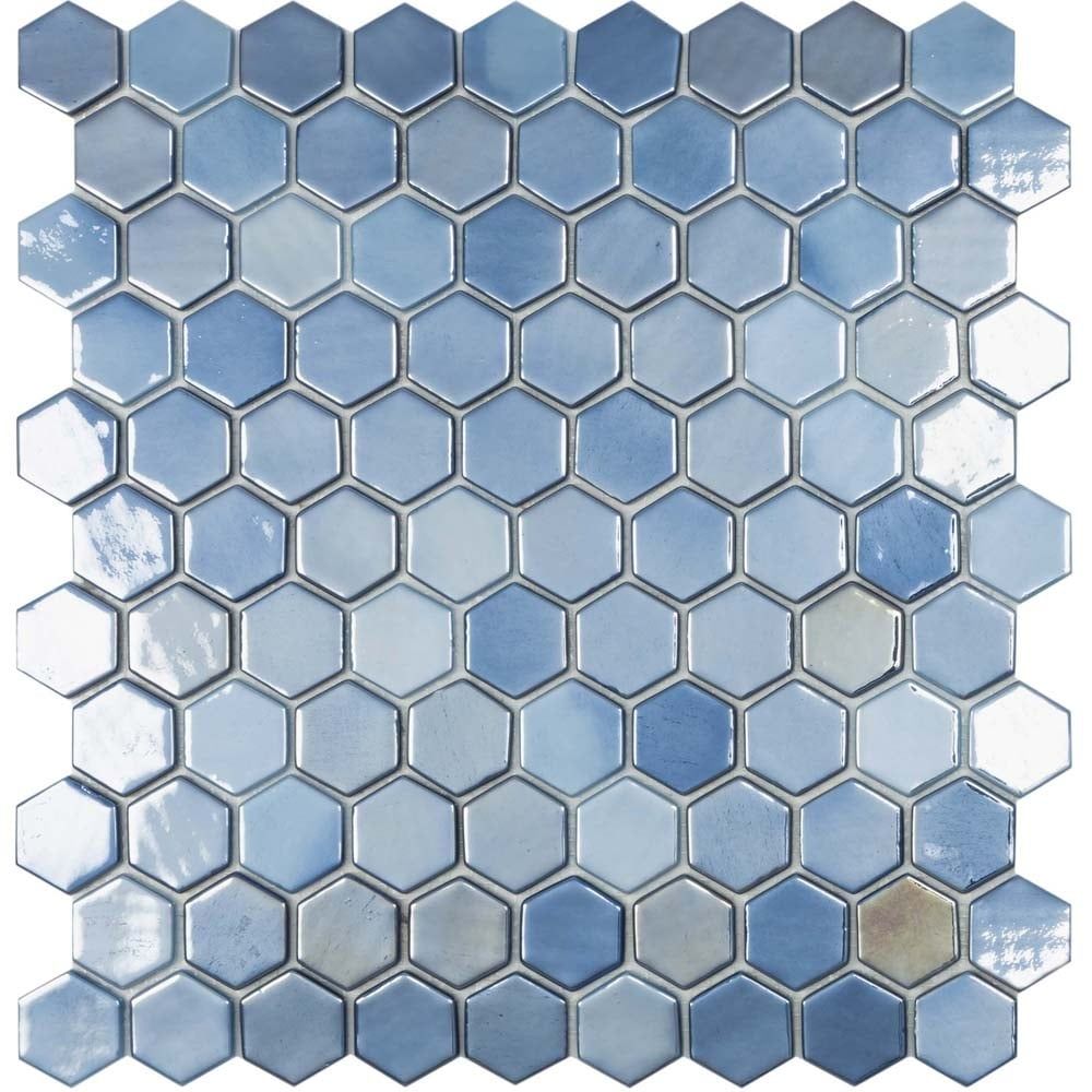 Lyra Hexagon Dark Blue Mosaic 307x317mm