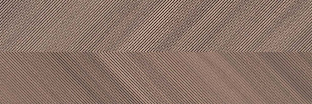 Eddie Marron Chevron Wood Effect Tile - 1200x400mm