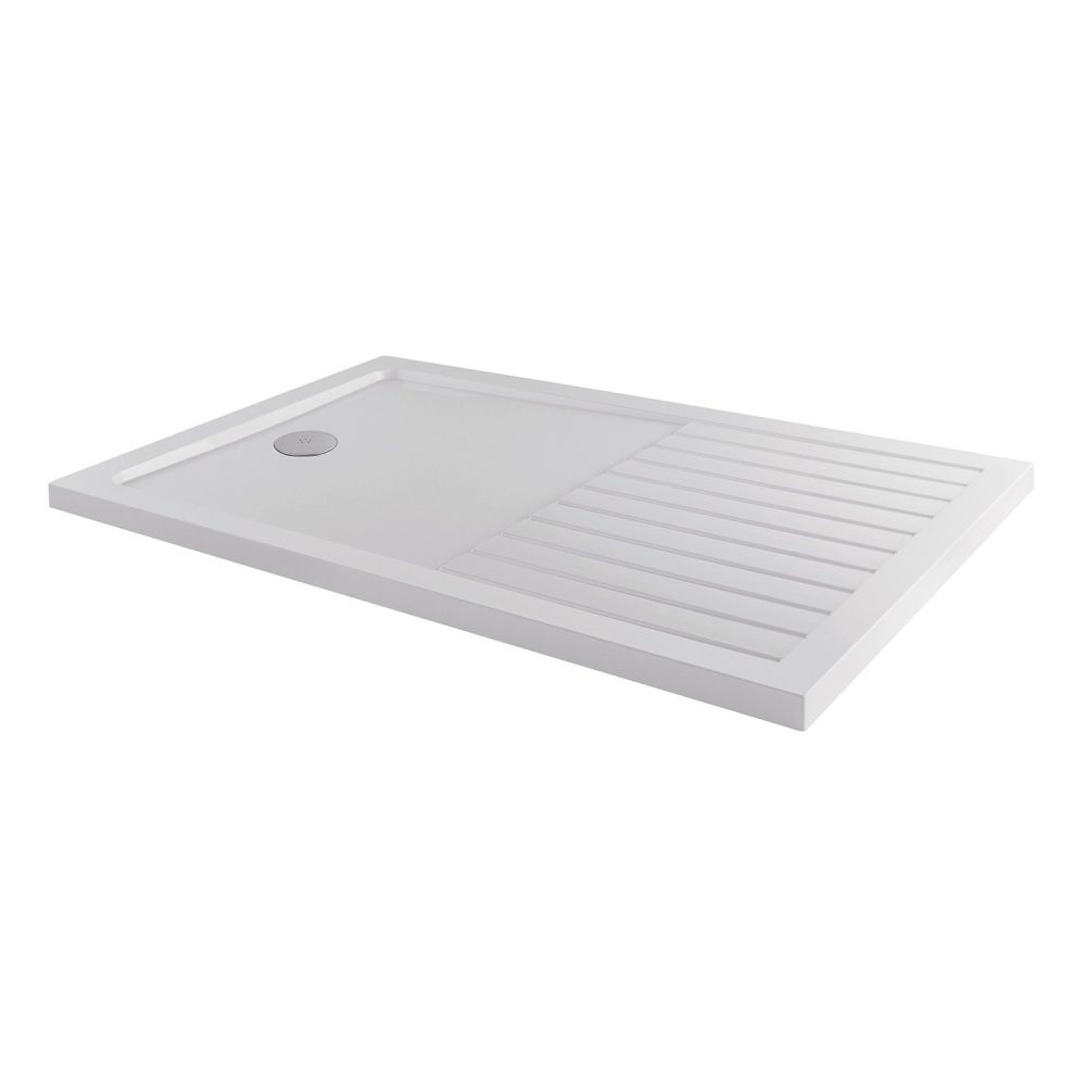 Rectangle Low Profile Shower Tray with Drying Area