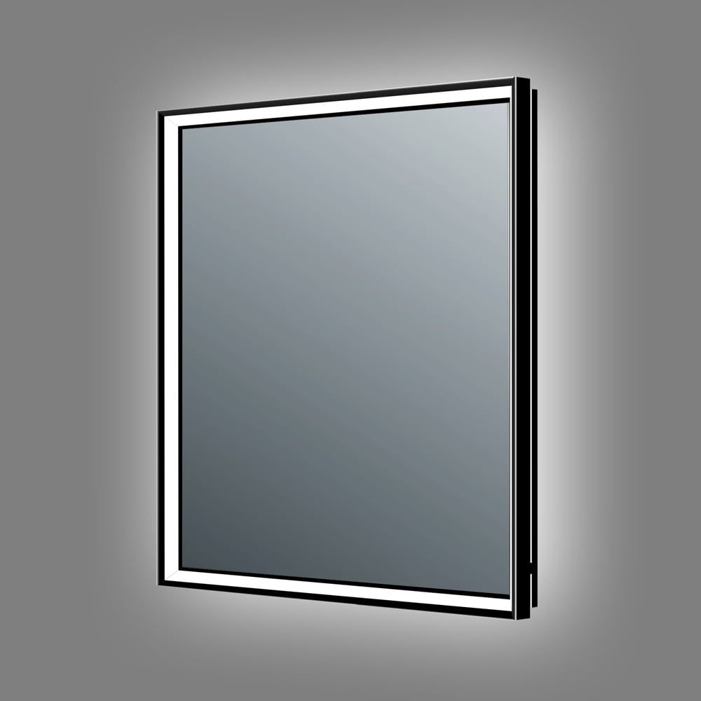 Adison Black Framed LED Backlit Heated Bathroom Mirror 600x800mm