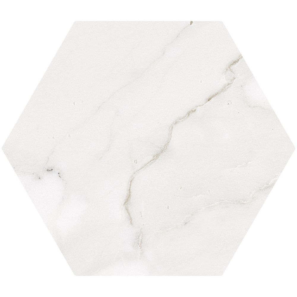 Calcutta Majestic Hexagon Matt Marble Tile 198x228mm