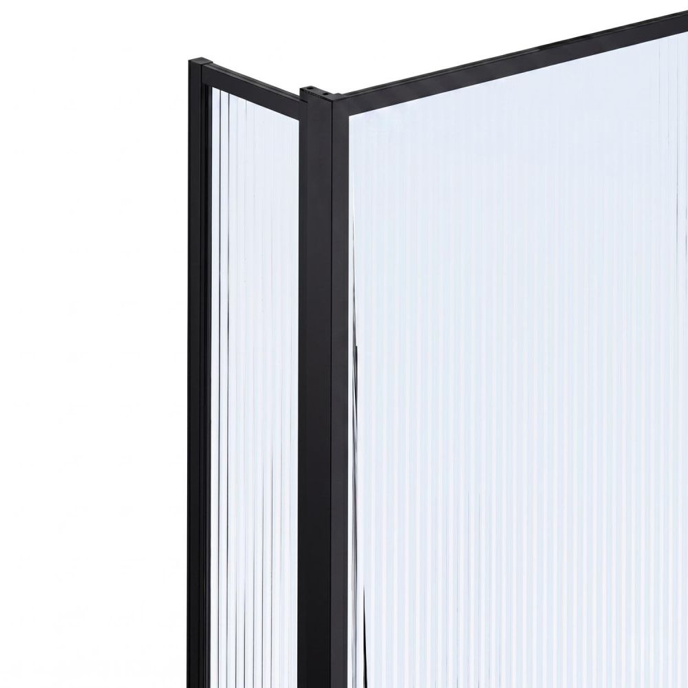 Amien Matt Black Shower Screen Corner Post