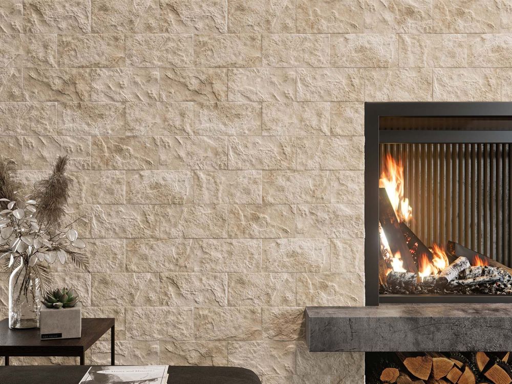 Oakland Crema Textured Porcelain Tile 250x125mm